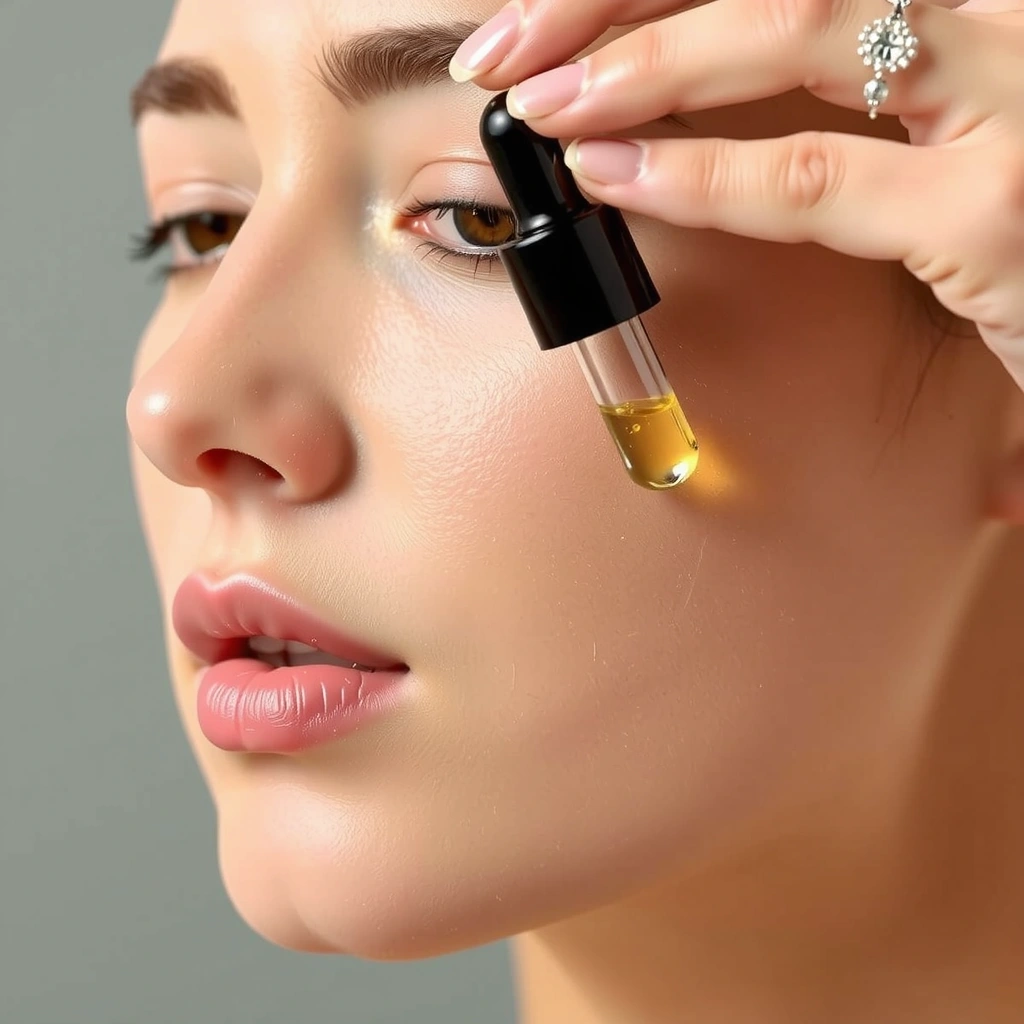 Aplicación del suero facial Granviavb en el rostro de una persona