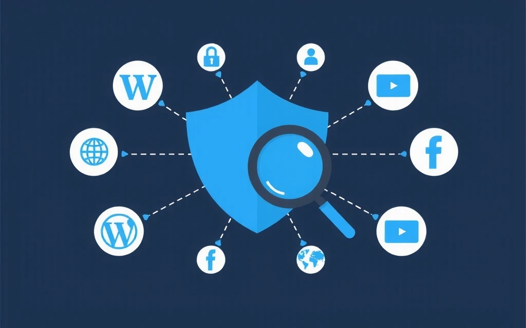 Ilustración de navegación segura entre sitios web